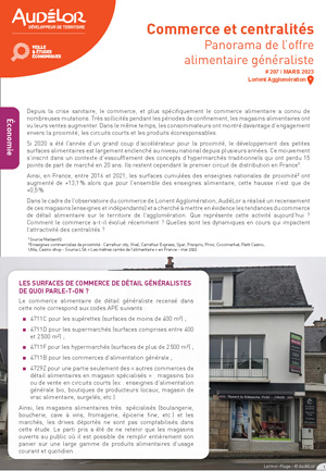 Commerce et centralités sur Lorient Agglomération. Panorama de l’offre alimentaire généraliste