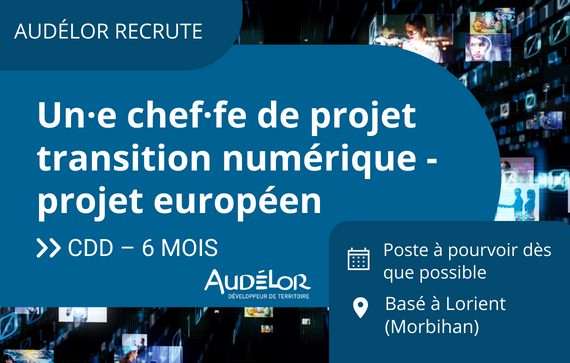 Offre d'emploi - CDD 6 mois | Chef·fe de projet Transition Numérique – projet européen