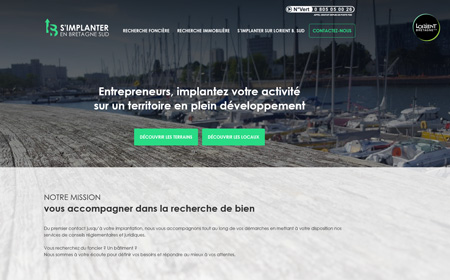 Site web S'implanter en Bretagne Sud