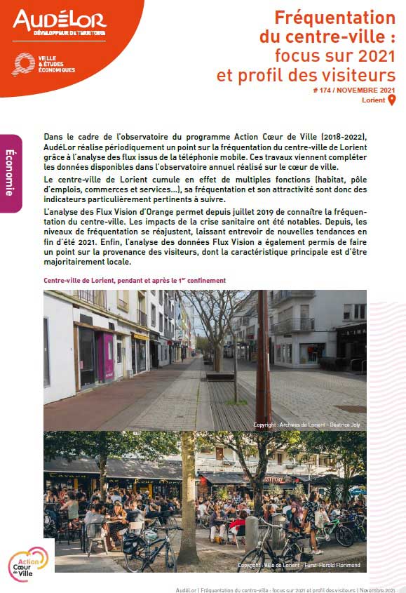 Fréquentation du centre-ville de Lorient : focus sur 2021 et profil des visiteurs