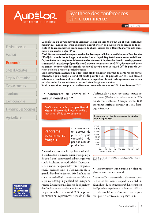 Synthèse des conférences sur le commerce