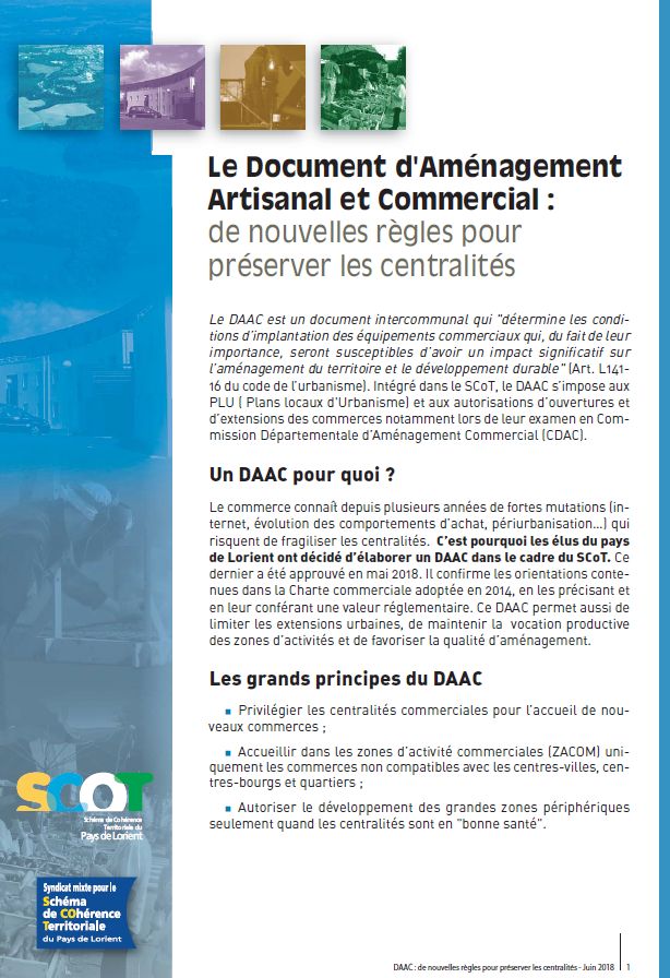 SCoT du pays de Lorient. Document d'Aménagement Artisanal et Commercial : de nouvelles règles pour préserver les centralités